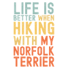 Norfolk-Terrier Hiking dog retro