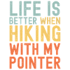 Pointer Hiking dog retro