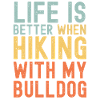 Bulldog Hiking dog retro