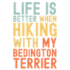 Bedington-Terrier Hiking dog retro