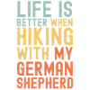 German-Shepherd Hiking dog retro