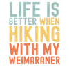 Weimaraner Hiking dog retro