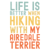 Airedale-Terrier Hiking dog retro