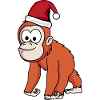 Orangutan monkey Christmas