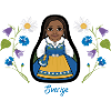 Sweden's tanya with flowers.
