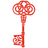 Red Celtic Key
