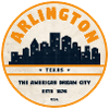Arlington Skyline Retro Abzeichen
