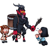 Krampus Punishing Kids