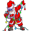 Christmas Lights Dabbing Santa