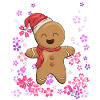 sweet gingerbread with flowers