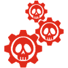 Skulls and red gears