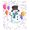 Snowman Winter Ice Party
