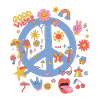 Retro-Boho-Peace-Zeichen