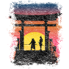 Samurai Japan Sunset