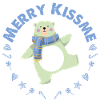 MERRY CHRISTMAS BLUE LOVELY BEAR