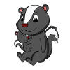 Family pregnancy - skunk with baby