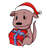 Christmas Kangaroo Baby with Gift