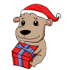Christmas Bear Baby with Gift