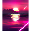 Vaporwave Sun Synthwave Sunset