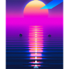Vaporwave Sun Synthwave Sunset