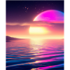 Vaporwave Sun Synthwave Sunset