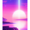 Vaporwave Sun Synthwave Sunset