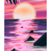 Vaporwave Sun Synthwave Sunset