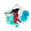 Basketball Basketballspieler Dunking Splash Bunt