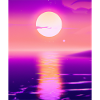 Vaporwave Sun Synthwave Sunset