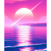 Vaporwave Sun Synthwave Sunset
