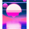 Vaporwave Sun Synthwave Sunset