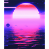 Vaporwave Sun Synthwave Sunset