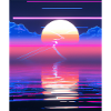 Vaporwave Sun Synthwave Sunset