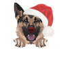 German Shepherd Merry Christmas