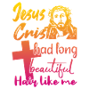 Cheveux longs Christ Christian Design