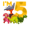5 Dinos d’anniversaire