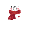 Eisbär als Schneemann