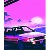Vaporwave Aesthetic Synthwave Car
