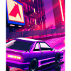 Vaporwave Aesthetic Synthwave Car