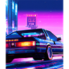 Vaporwave Aesthetic Synthwave City