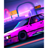 Vaporwave Aesthetic Synthwave Car