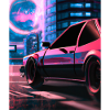 Vaporwave Aesthetic Synthwave Car