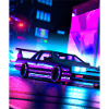 Vaporwave Aesthetic Synthwave Car