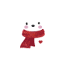 Christmas deer and snowflakes