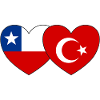 Chile Turkey Flag Heart