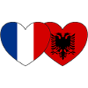 France Albania Flag Heart