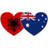 Albania Australia Flag Heart