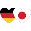 Germany Japan Flag Heart