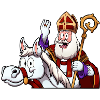 Saint Nicolas à cheval