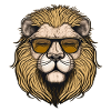 Löwe mit Sonnenbrille